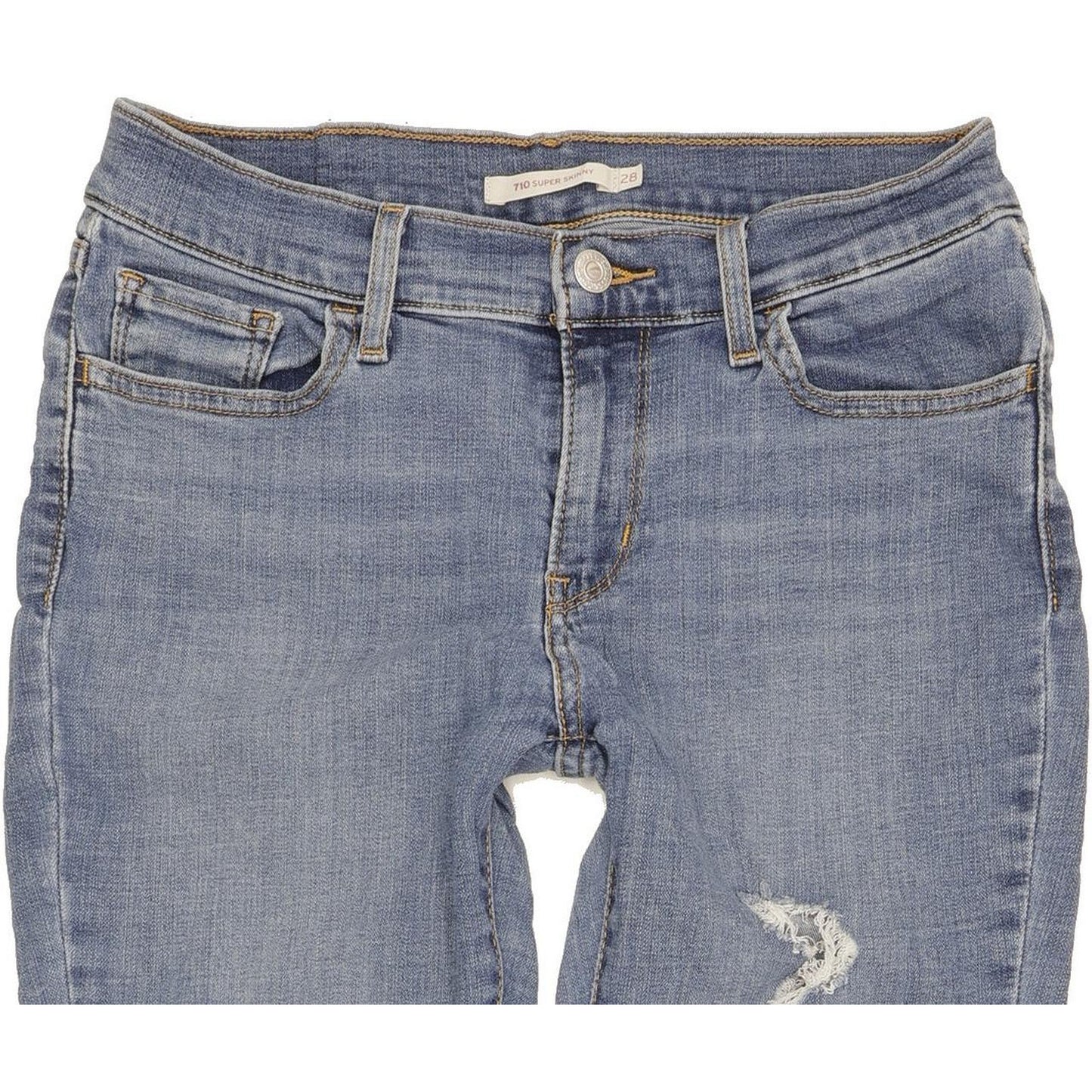 Levi's 710 Super Women Blue Skinny Slim Stretch Jeans W28 L30