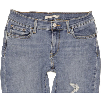 Levi's 710 Super Women Blue Skinny Slim Stretch Jeans W28 L30