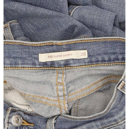 Levi's 710 Super Women Blue Skinny Slim Stretch Jeans W28 L30