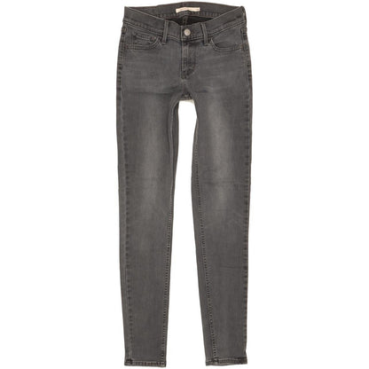 Levi's 710 Super Women Grey Skinny Slim Stretch Jeans W26 L29