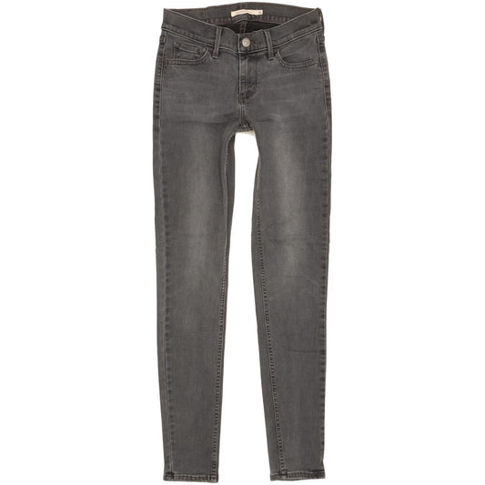 Levi's 710 Super Women Grey Skinny Slim Stretch Jeans W26 L29