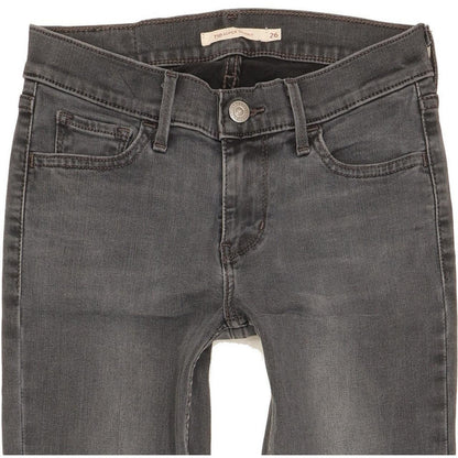 Levi's 710 Super Women Grey Skinny Slim Stretch Jeans W26 L29