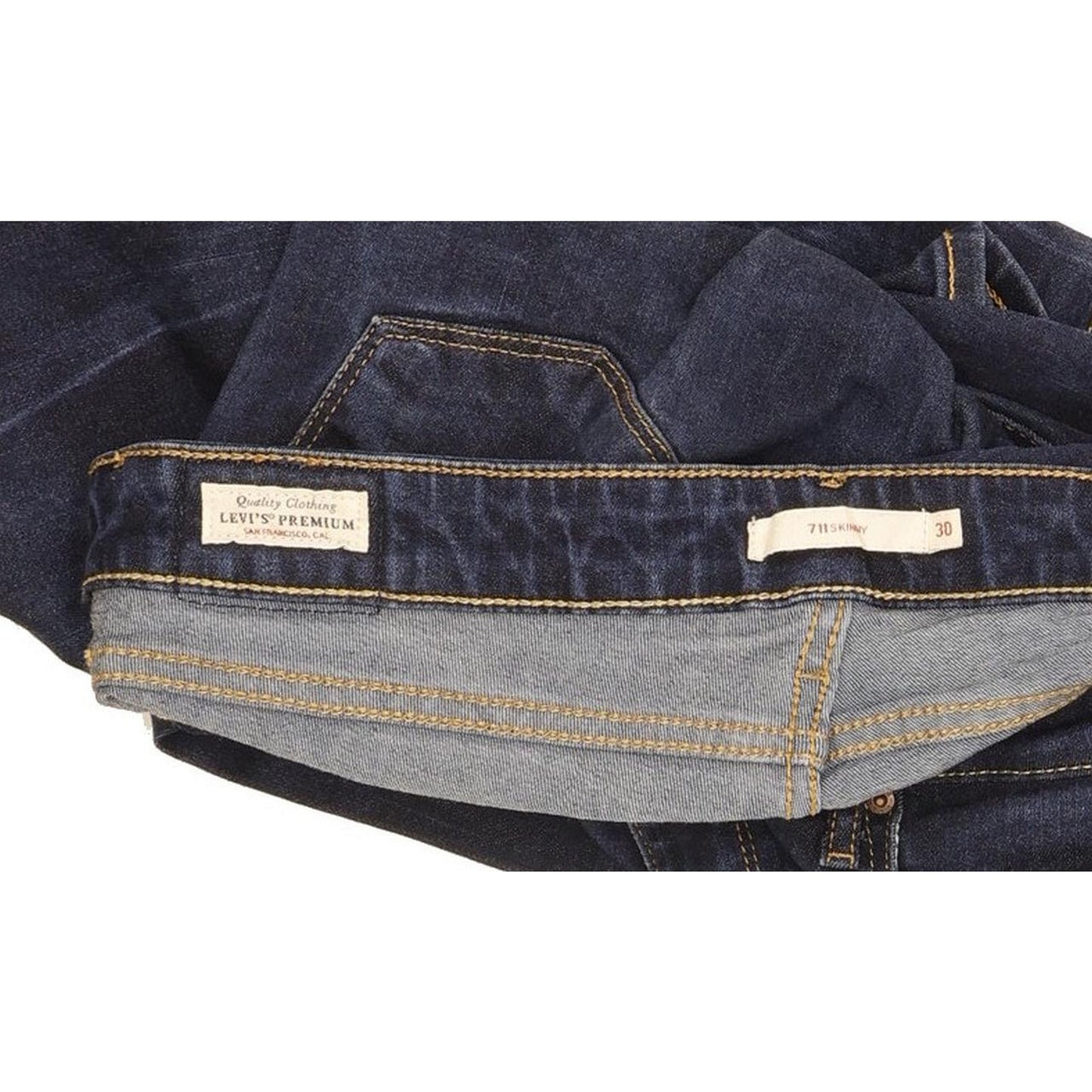 Levi's 711 Women Blue Skinny Slim Stretch Jeans W30 L28