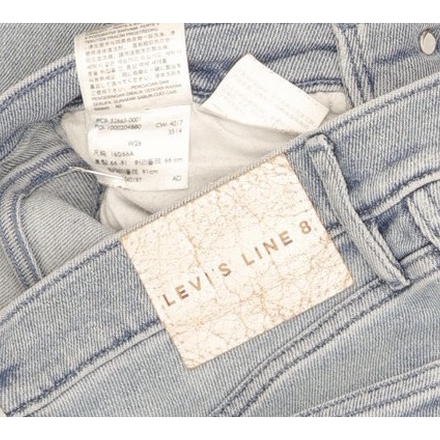 Levi's Line 8 Women Blue Skinny Slim Jeans W26 L29