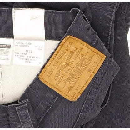 Levi's 511 Men Navy Straight Slim Stretch Jeans W32 L31