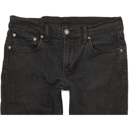 Levi's 511 Men Black Straight Slim Stretch Jeans W32 L33