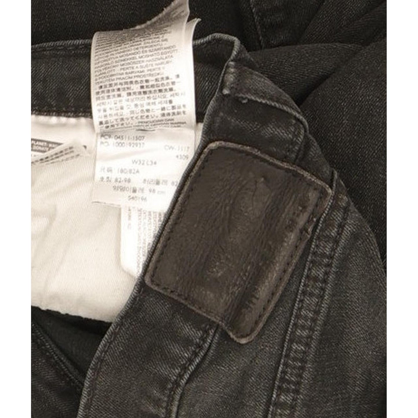 Levi's 511 Men Black Straight Slim Stretch Jeans W32 L33