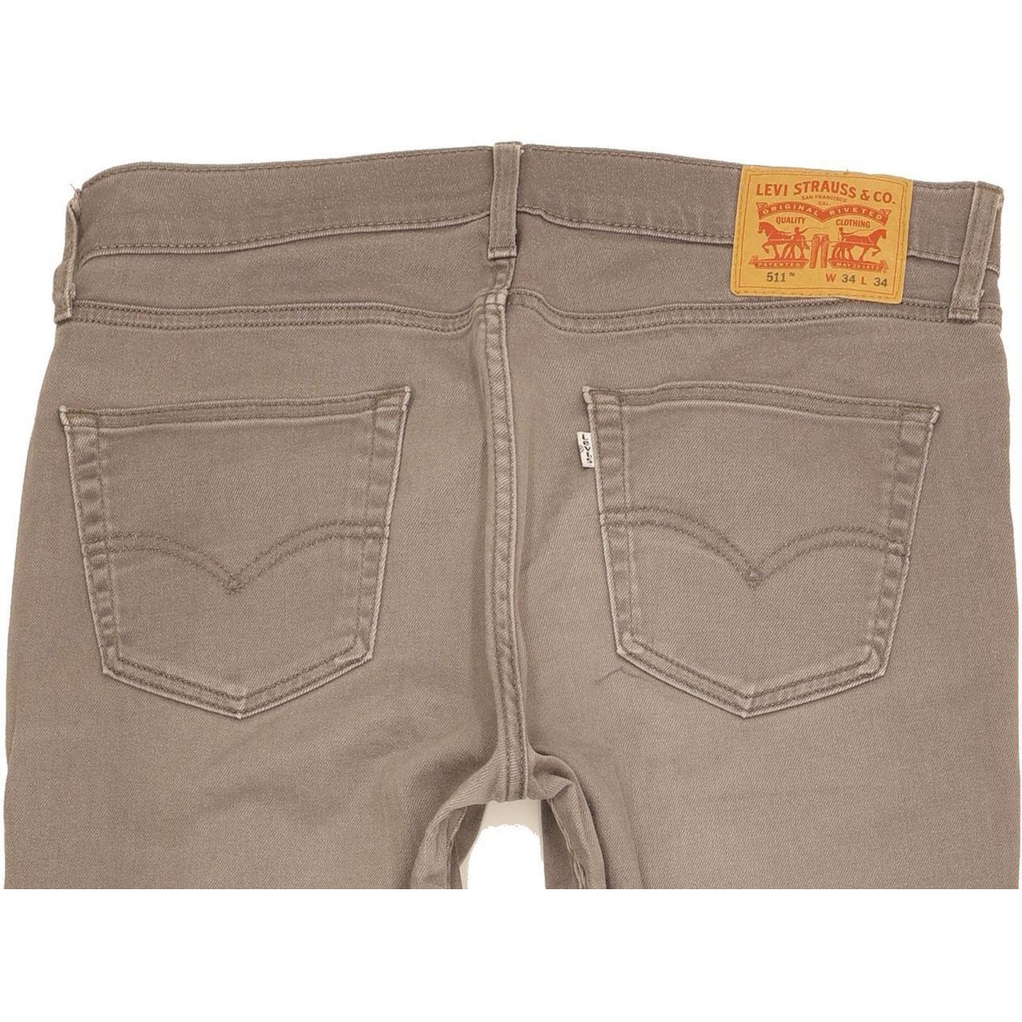 Levi's 511 Men Grey Straight Slim Stretch Jeans W34 L33