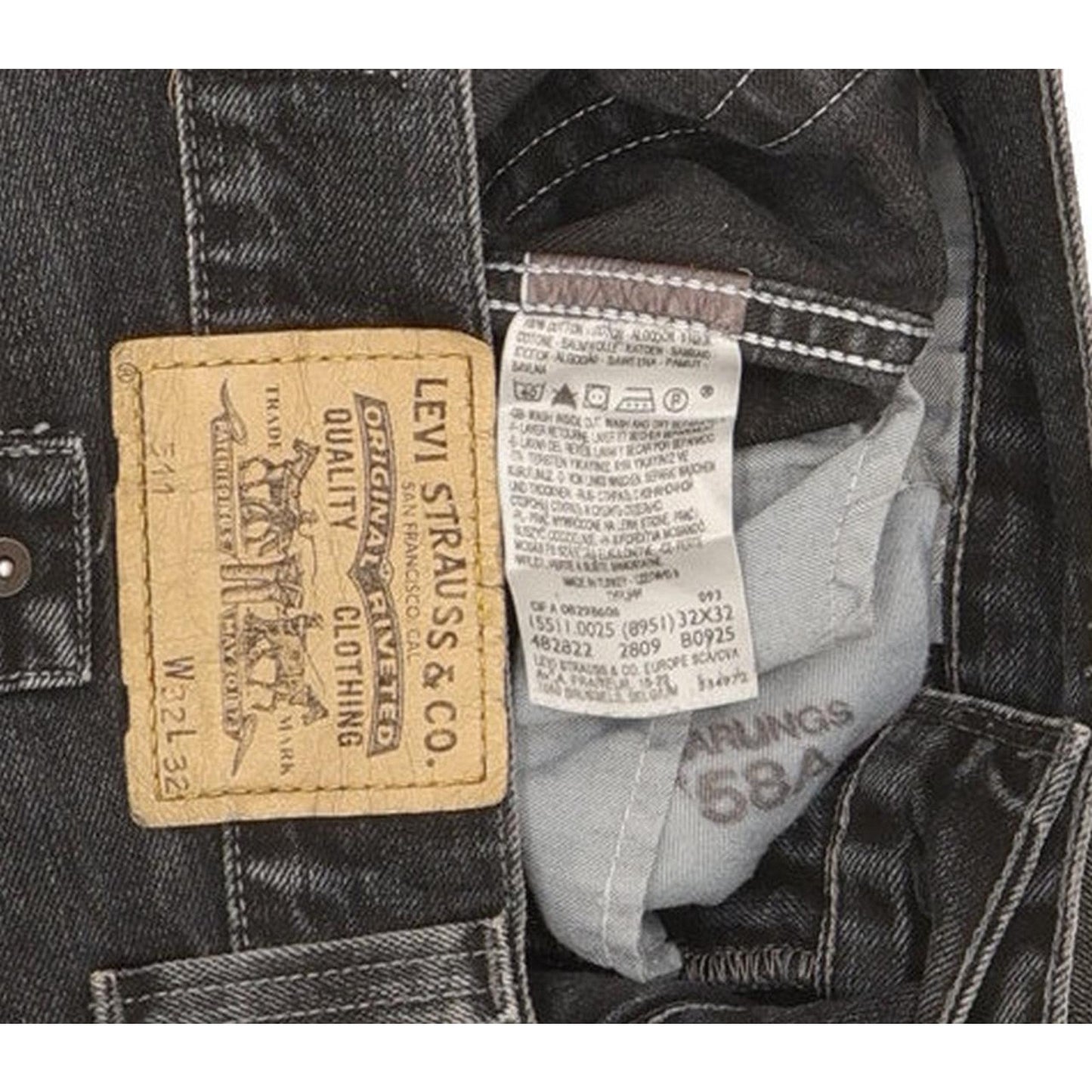 Levi's 511 Men Navy Straight Slim Jeans W32 L32