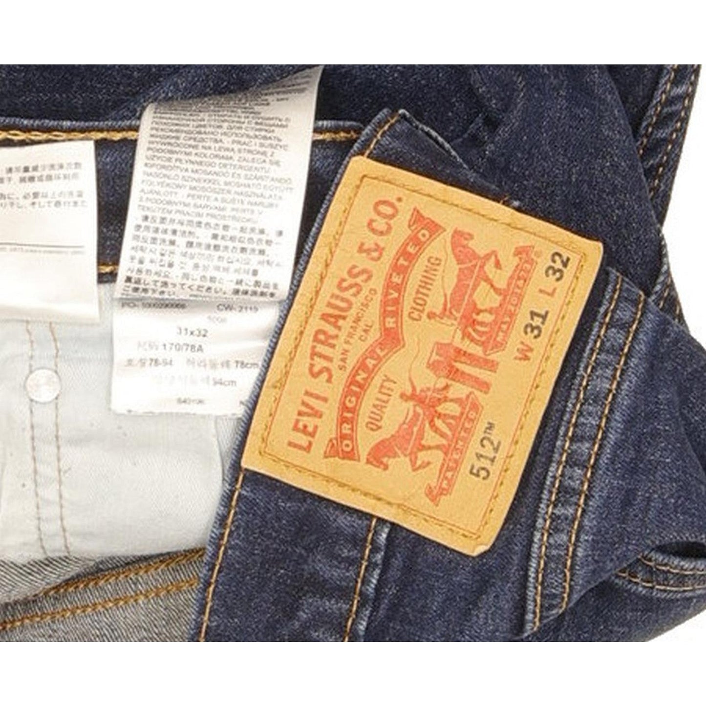 Levi's 512 Men Blue Tapered Slim Stretch Jeans W31 L30