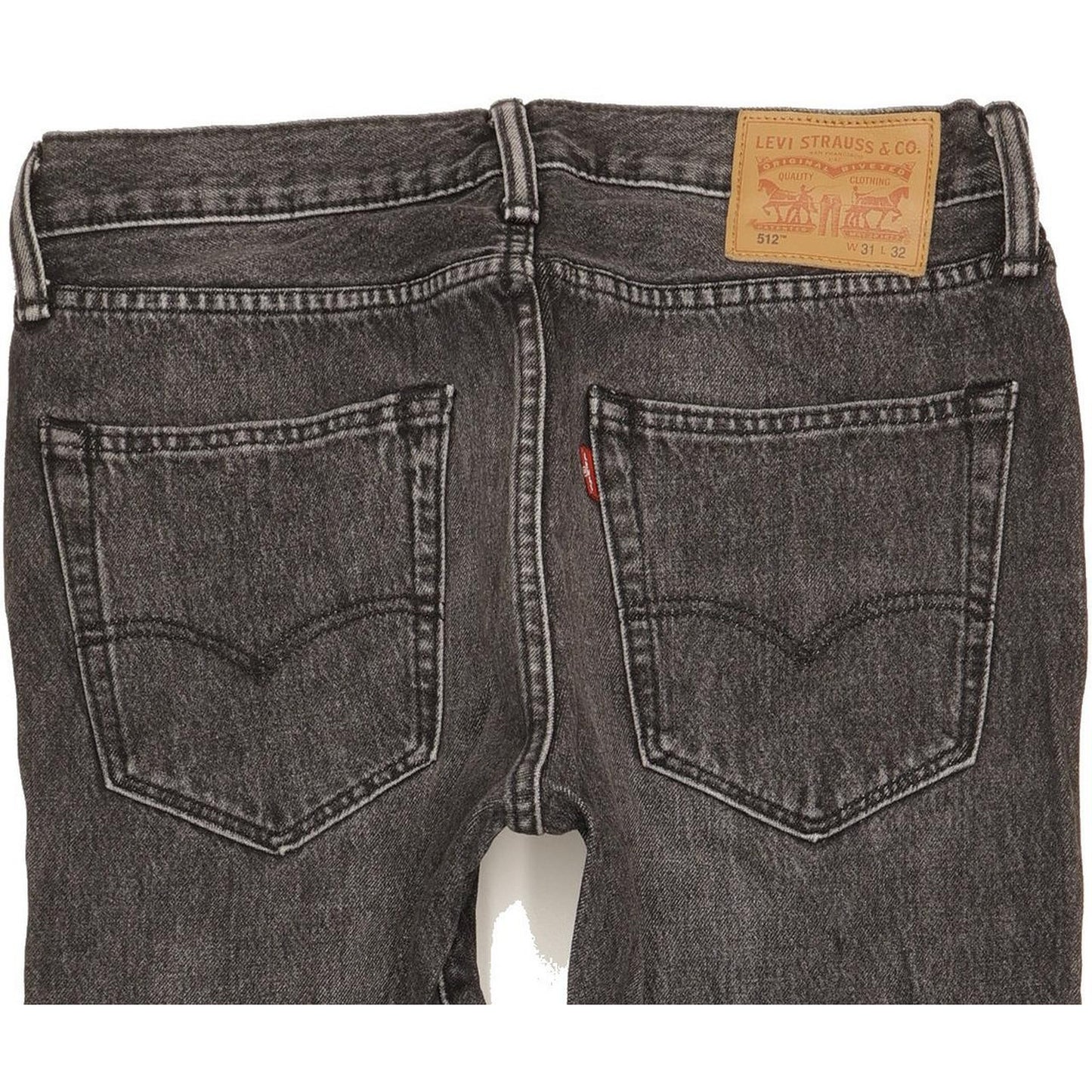 Levi's 512 Men Black Tapered Slim Stretch Jeans W31 L31