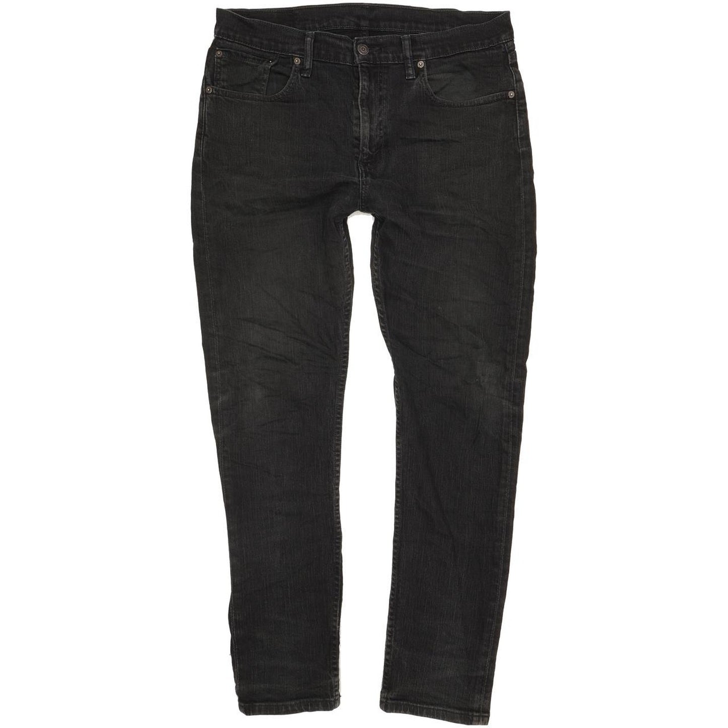 Levi's Men Black Straight Slim Stretch Jeans W34 L31