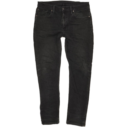 Levi's Men Black Straight Slim Stretch Jeans W34 L31