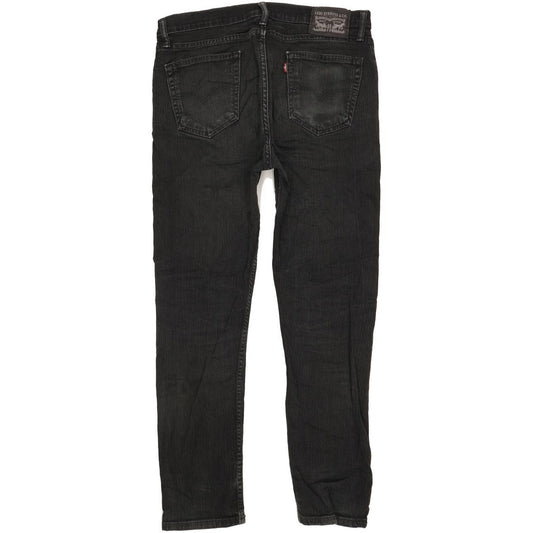Levi's Men Black Straight Slim Stretch Jeans W34 L31