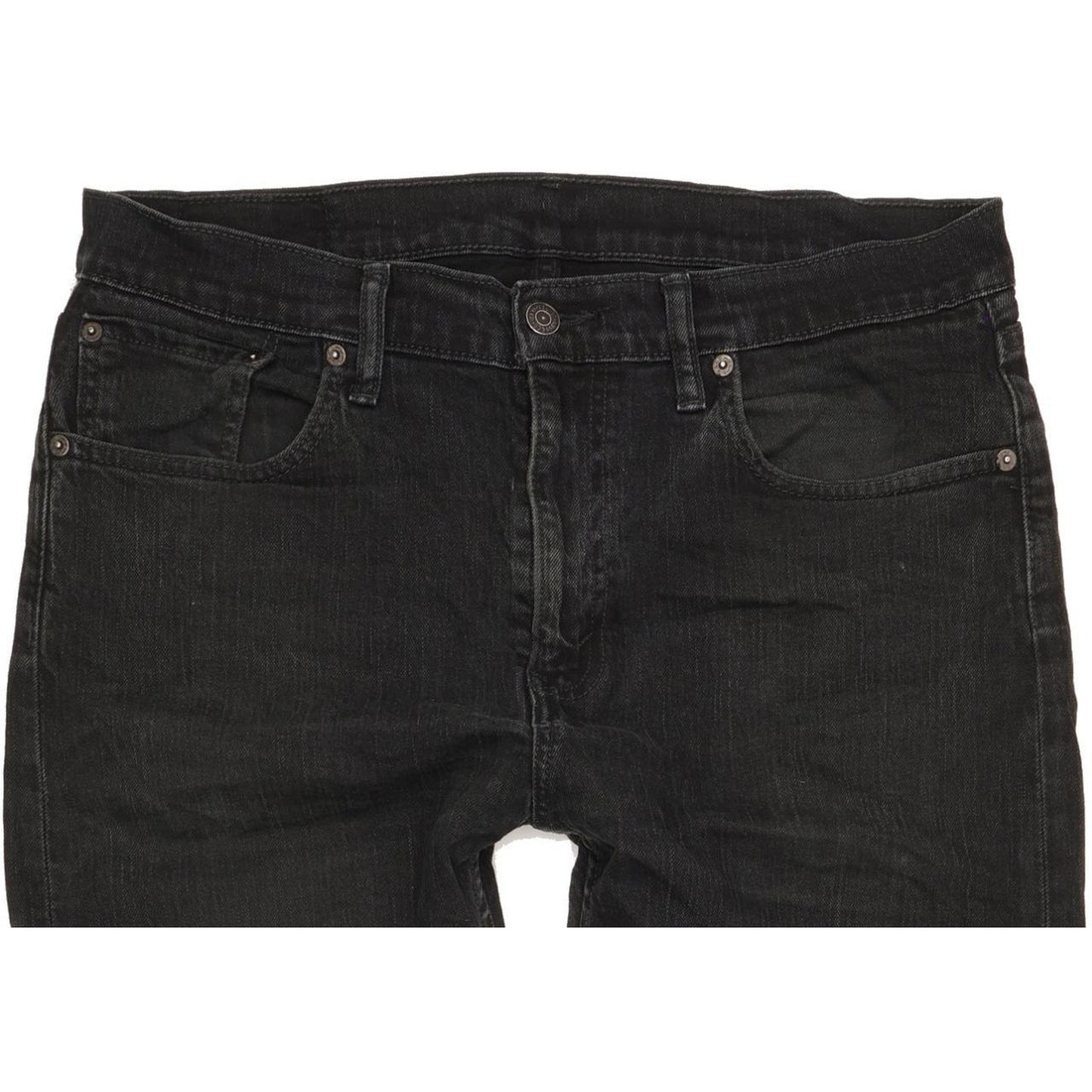 Levi's Men Black Straight Slim Stretch Jeans W34 L31