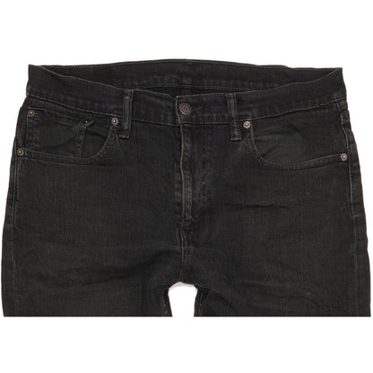 Levi's Men Black Straight Slim Stretch Jeans W34 L31