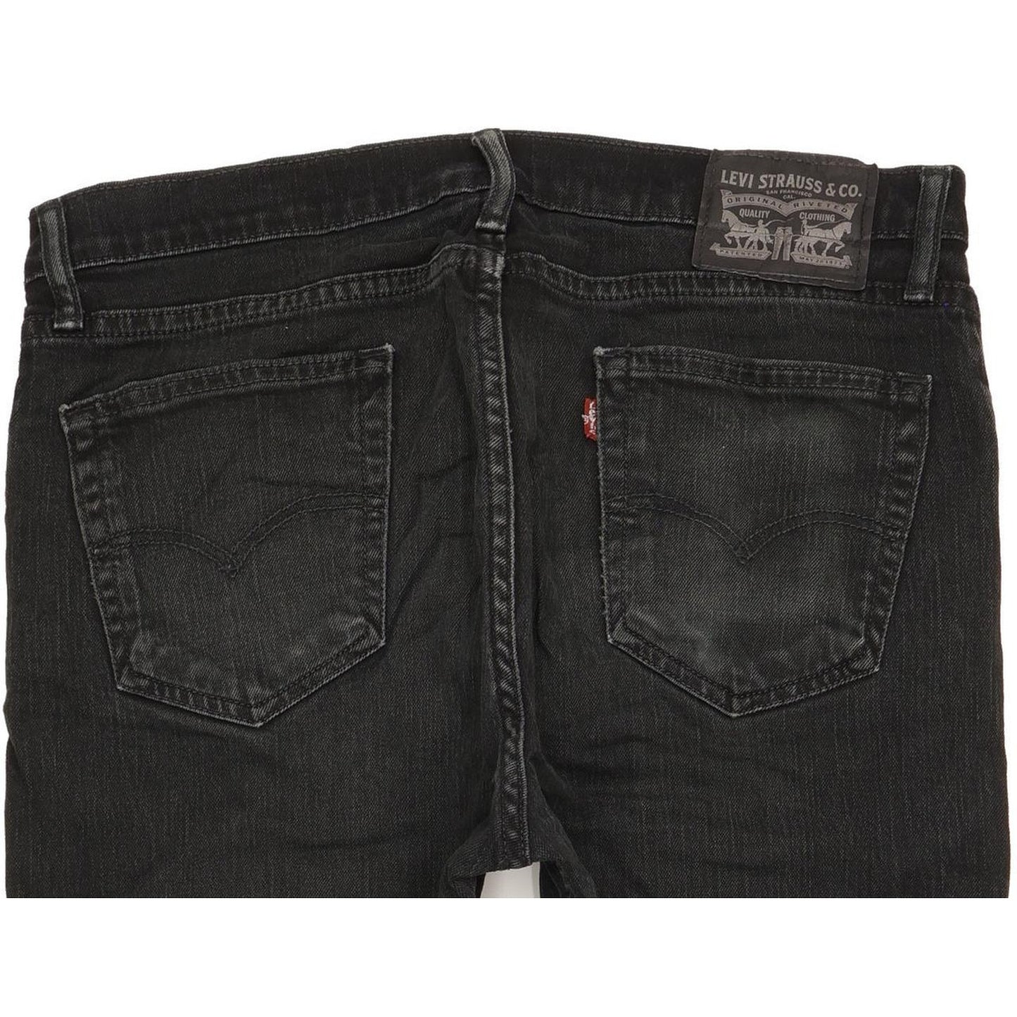 Levi's Men Black Straight Slim Stretch Jeans W34 L31