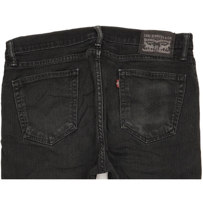 Levi's Men Black Straight Slim Stretch Jeans W34 L31