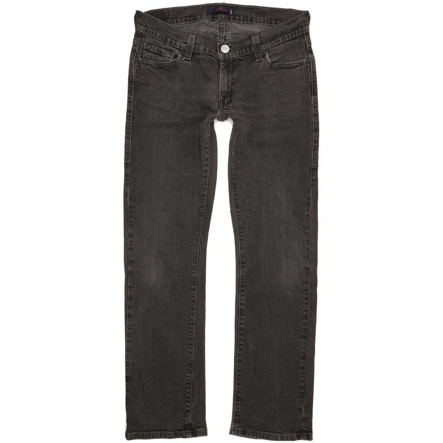 Levi's 504 Tilted Women Black Straight Slim Stretch Jeans W32 L8