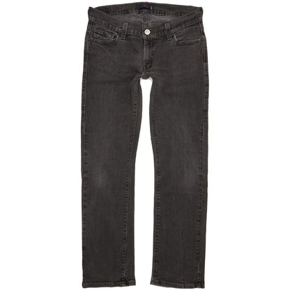 Levi's 504 Tilted Women Black Straight Slim Stretch Jeans W32 L8