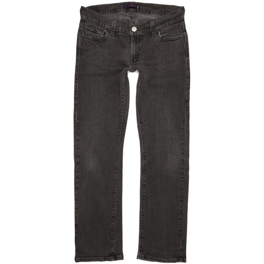 Levi's 504 Tilted Women Black Straight Slim Stretch Jeans W32 L8