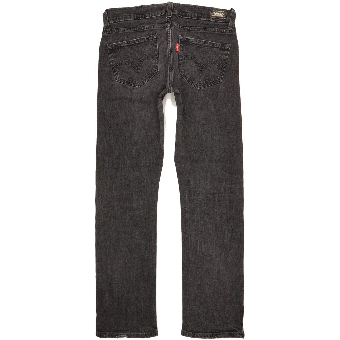 Levi's 504 Tilted Women Black Straight Slim Stretch Jeans W32 L8