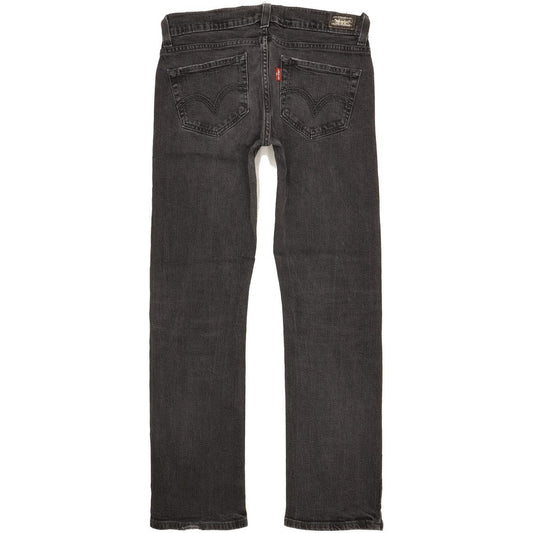 Levi's 504 Tilted Women Black Straight Slim Stretch Jeans W32 L8
