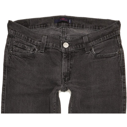 Levi's 504 Tilted Women Black Straight Slim Stretch Jeans W32 L8