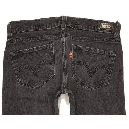 Levi's 504 Tilted Women Black Straight Slim Stretch Jeans W32 L8