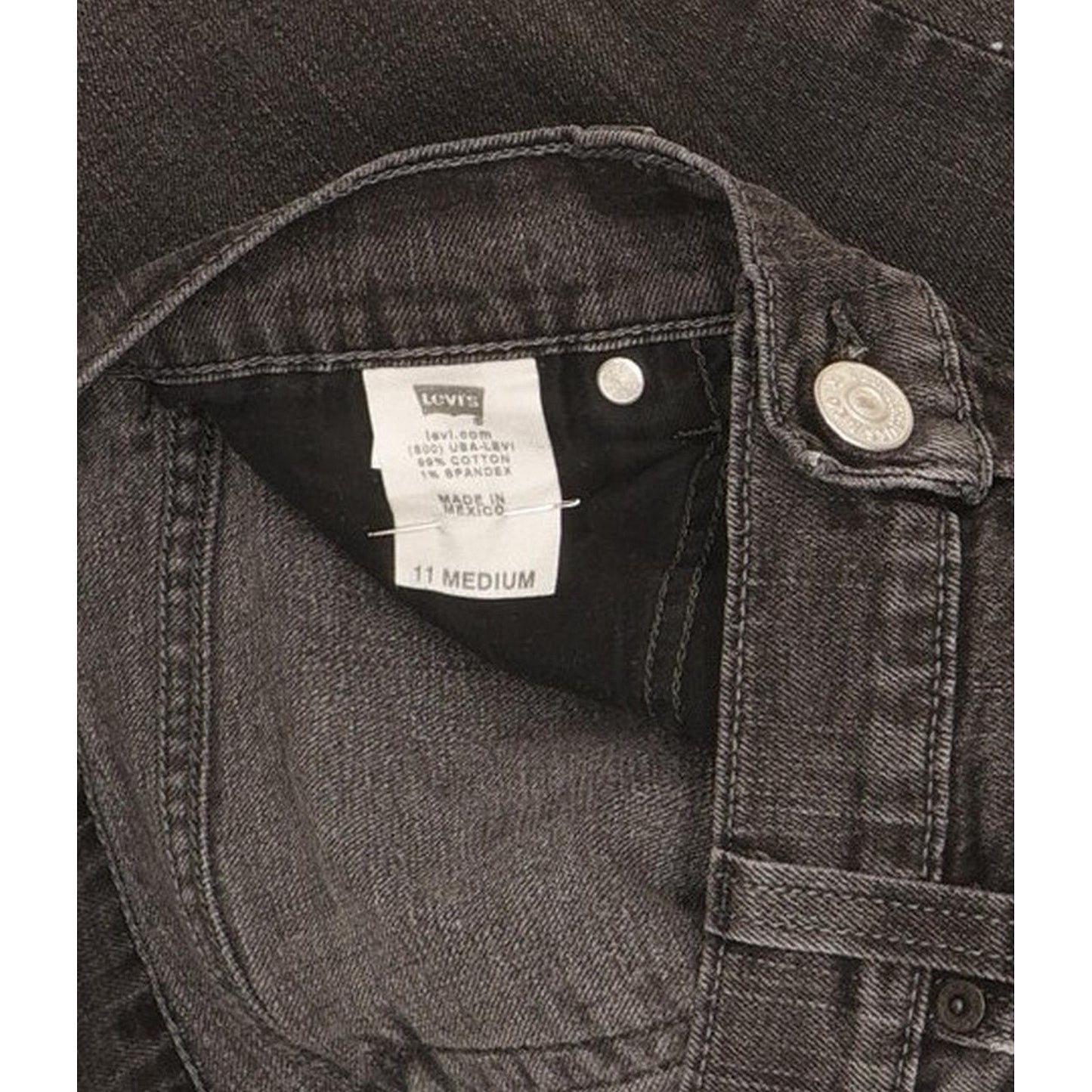 Levi's 504 Tilted Women Black Straight Slim Stretch Jeans W32 L8