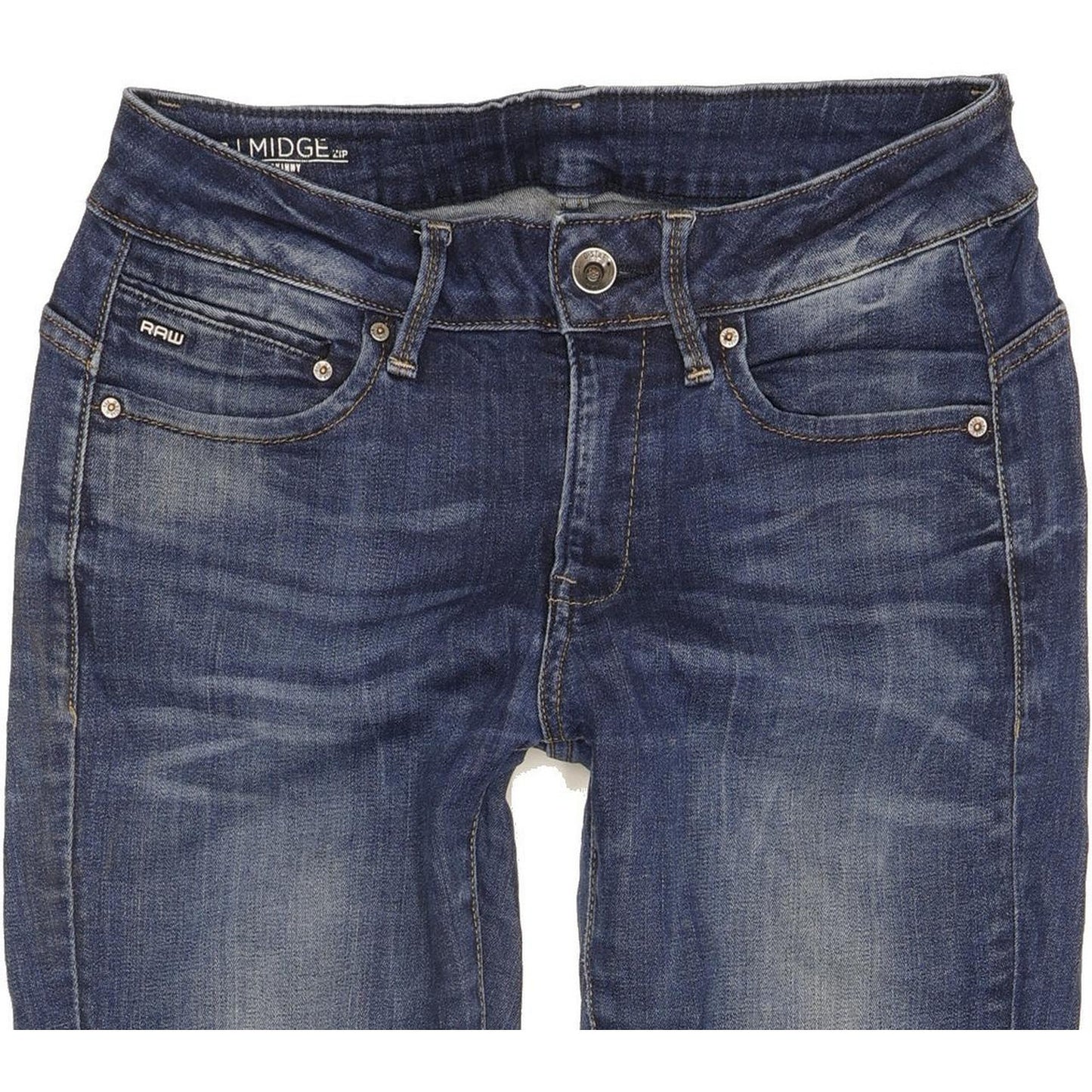 G-Star Midge Mid Women Blue Skinny Slim Stretch Jeans W28 L30