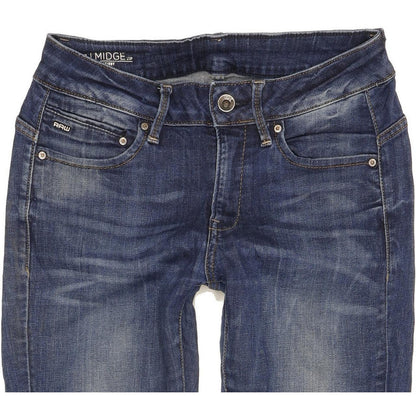 G-Star Midge Mid Women Blue Skinny Slim Stretch Jeans W28 L30