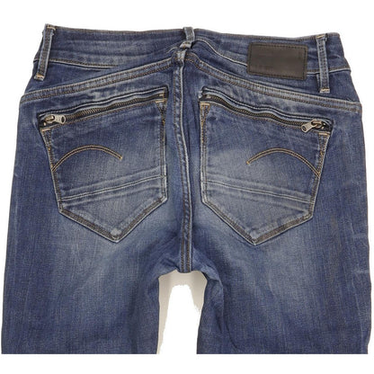 G-Star Midge Mid Women Blue Skinny Slim Stretch Jeans W28 L30