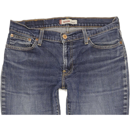 Levi's 528 Women Blue Straight Slim Stretch Jeans W32 L31