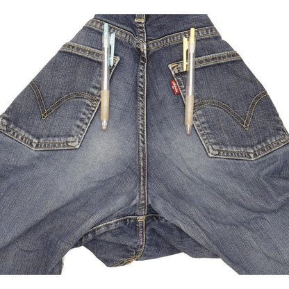 Levi's 528 Women Blue Straight Slim Stretch Jeans W32 L31
