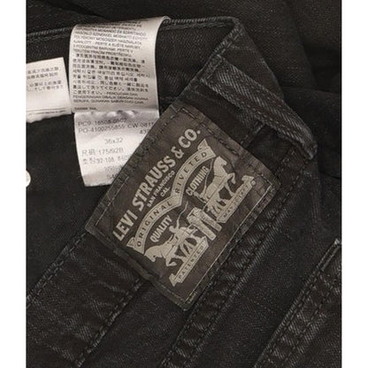 Levi's 508 Men Black Straight Slim Stretch Jeans W37 L32