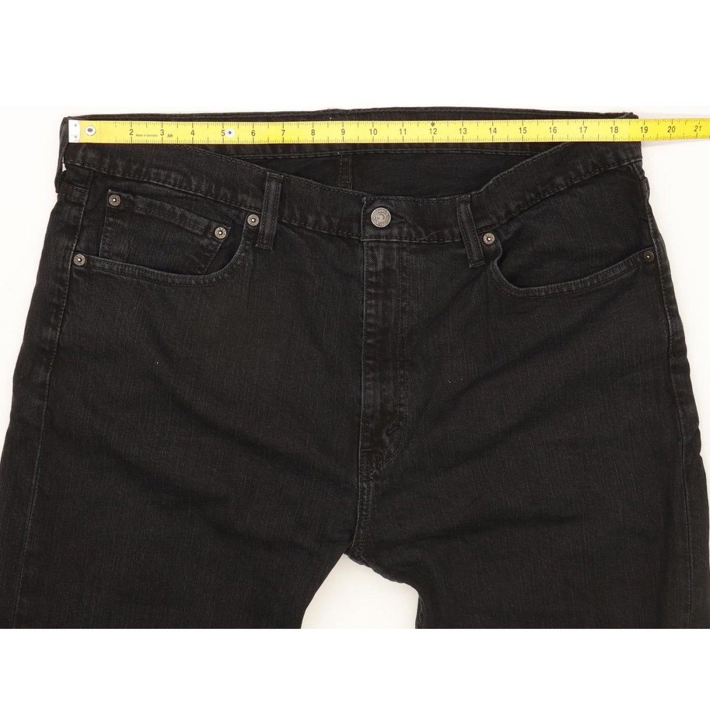 Levi's 508 Men Black Straight Slim Stretch Jeans W37 L32