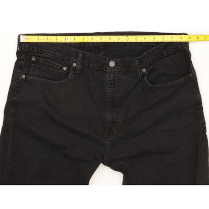 Levi's 508 Men Black Straight Slim Stretch Jeans W37 L32