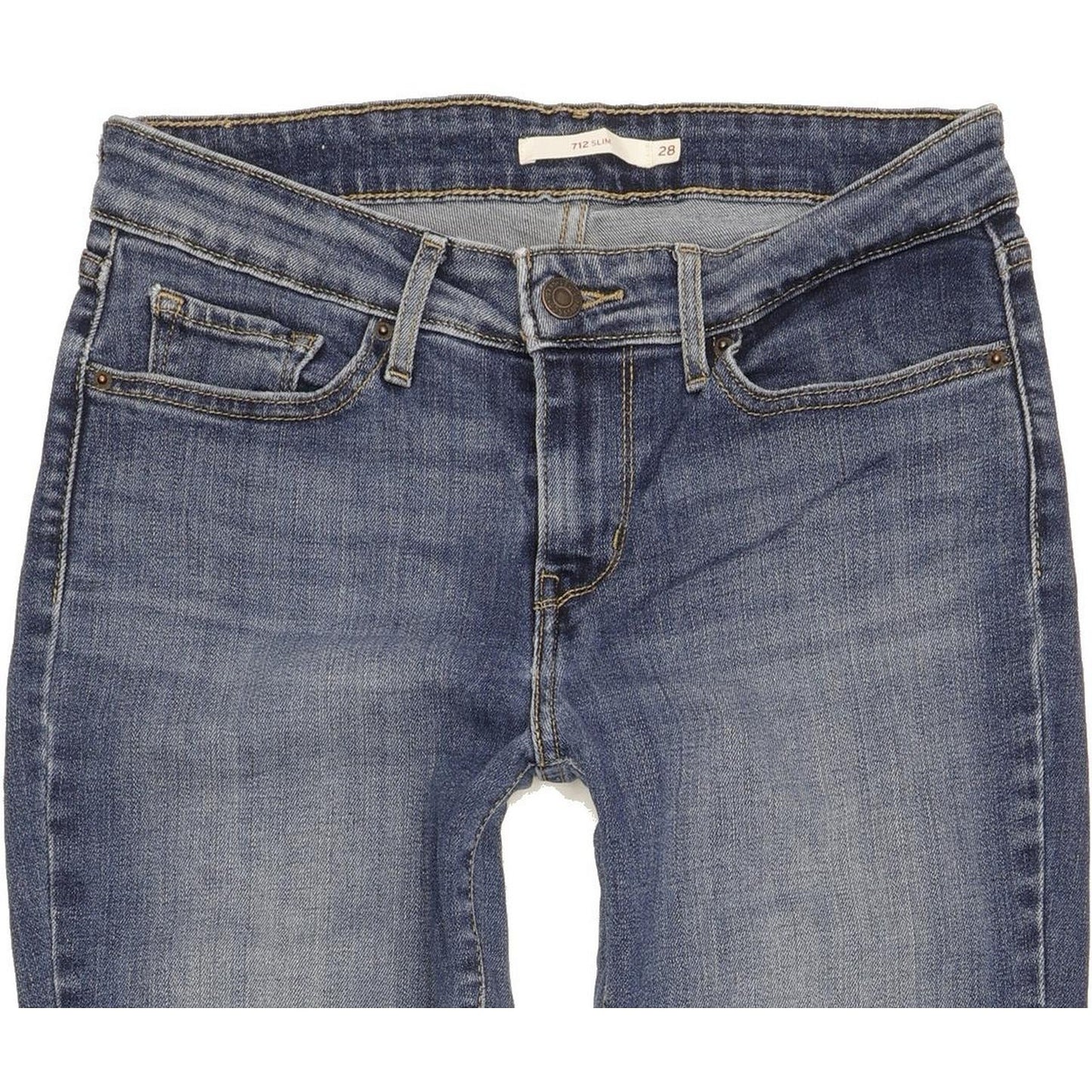 Levi's 712 Women Blue Skinny Slim Stretch Jeans W28 L29