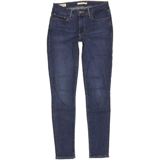 Levi's 711 Women Blue Skinny Slim Stretch Jeans W27 L30