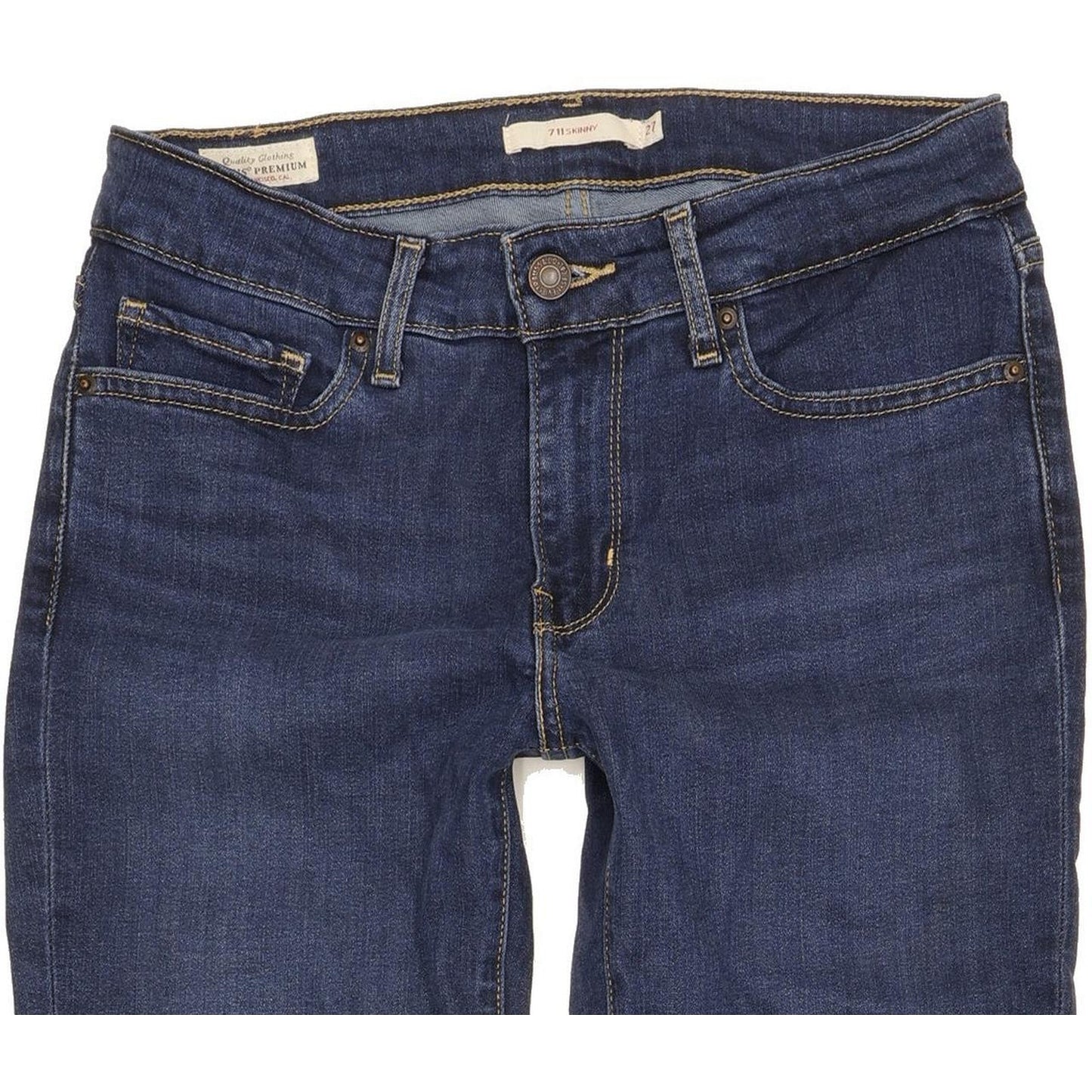 Levi's 711 Women Blue Skinny Slim Stretch Jeans W27 L30