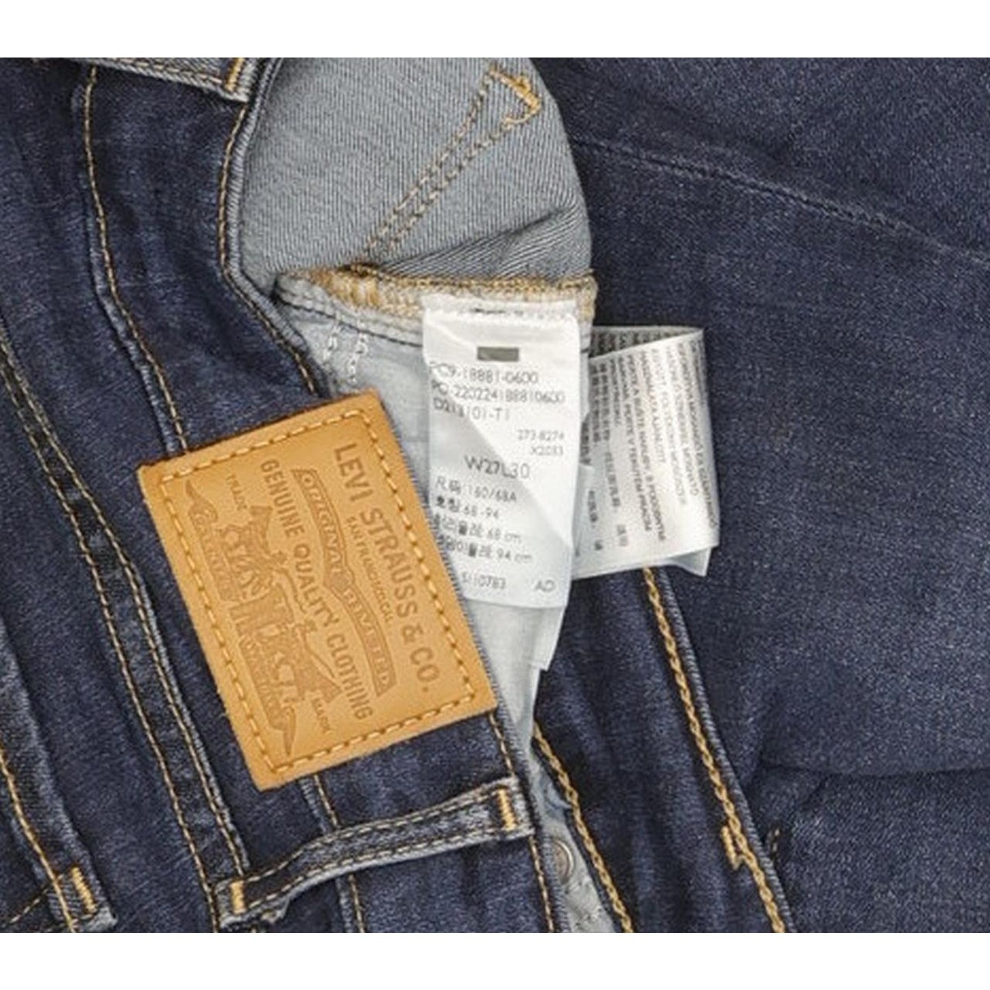 Levi's 711 Women Blue Skinny Slim Stretch Jeans W27 L30