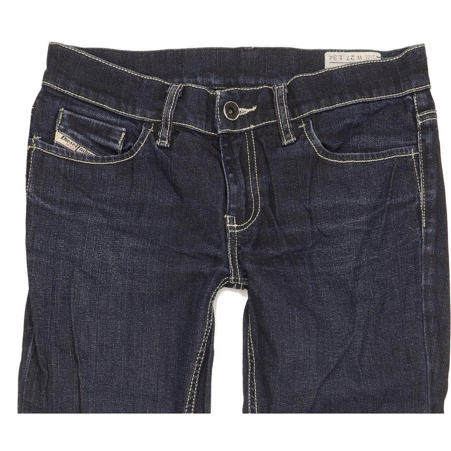 Diesel Liv Women Blue Straight Slim Stretch Jeans W27 L34