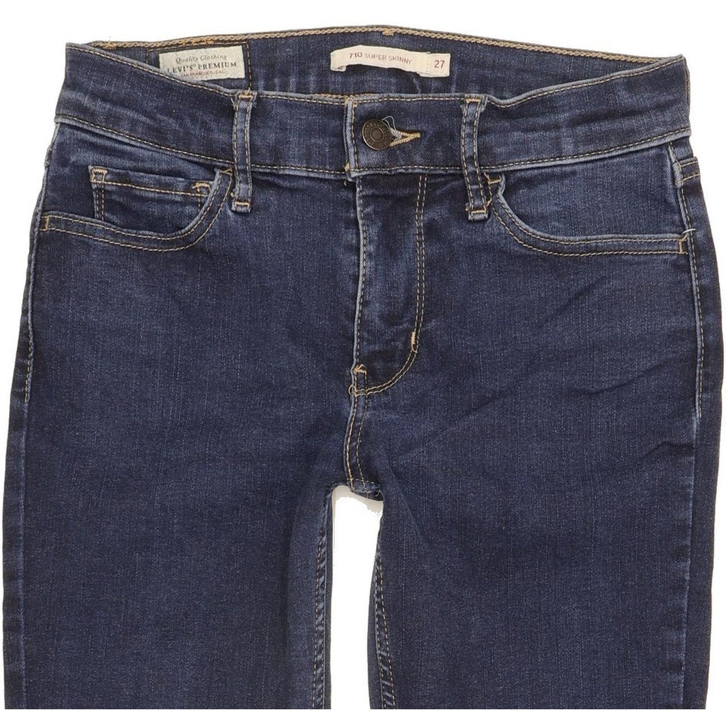 Levi's 710 Super Women Blue Skinny Slim Stretch Jeans W27 L27