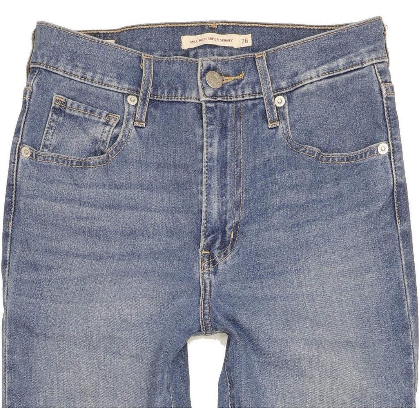 Levi's Mile Blue Skinny Slim Stretch Jeans High Waisted W26 L32