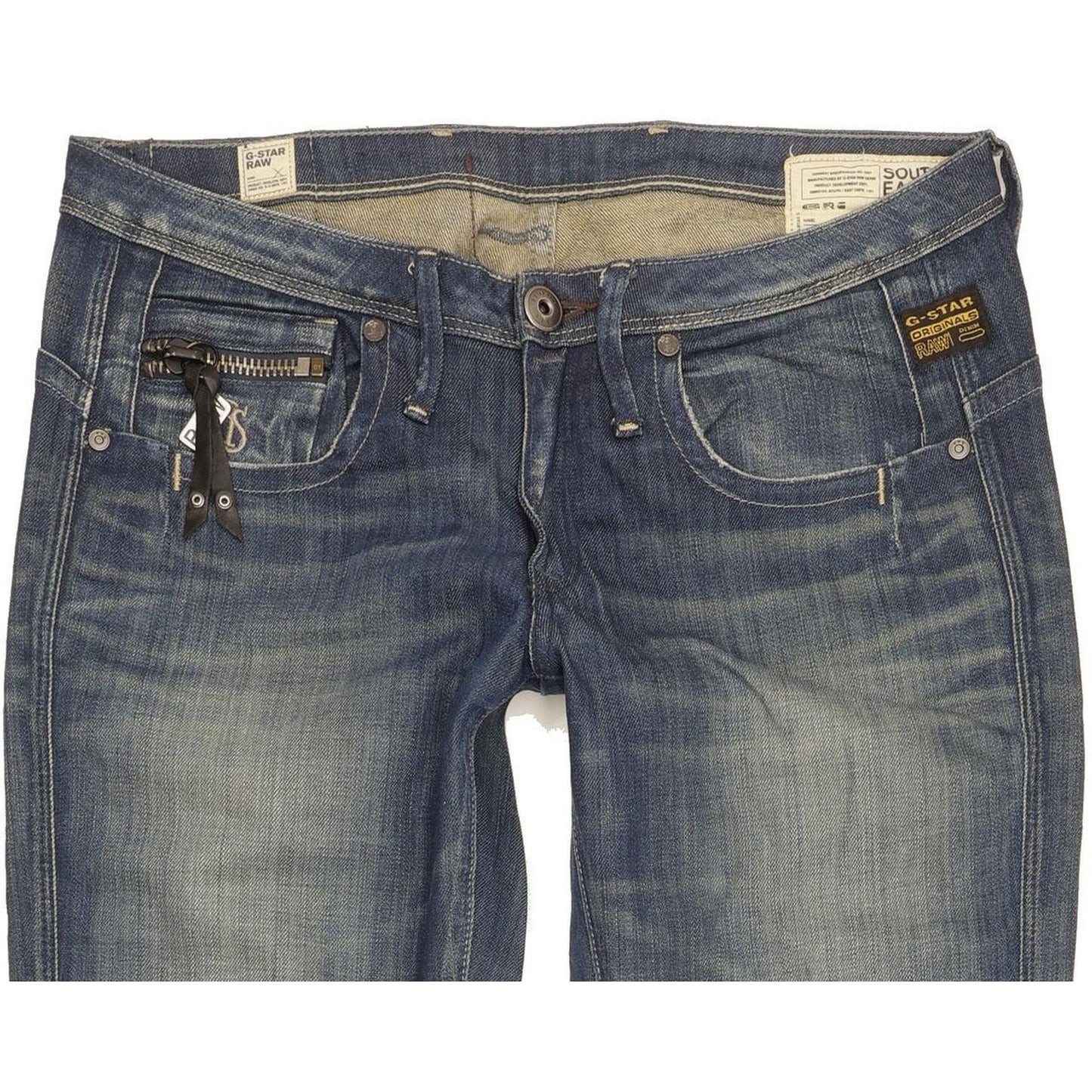 G-Star Ocean Women Blue Skinny Slim Stretch Jeans W28 L34