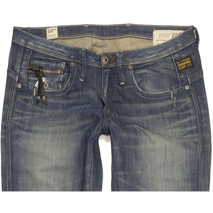 G-Star Ocean Women Blue Skinny Slim Stretch Jeans W28 L34