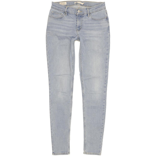 Levi's 710 Super Women Blue Skinny Slim Stretch Jeans W28 L30