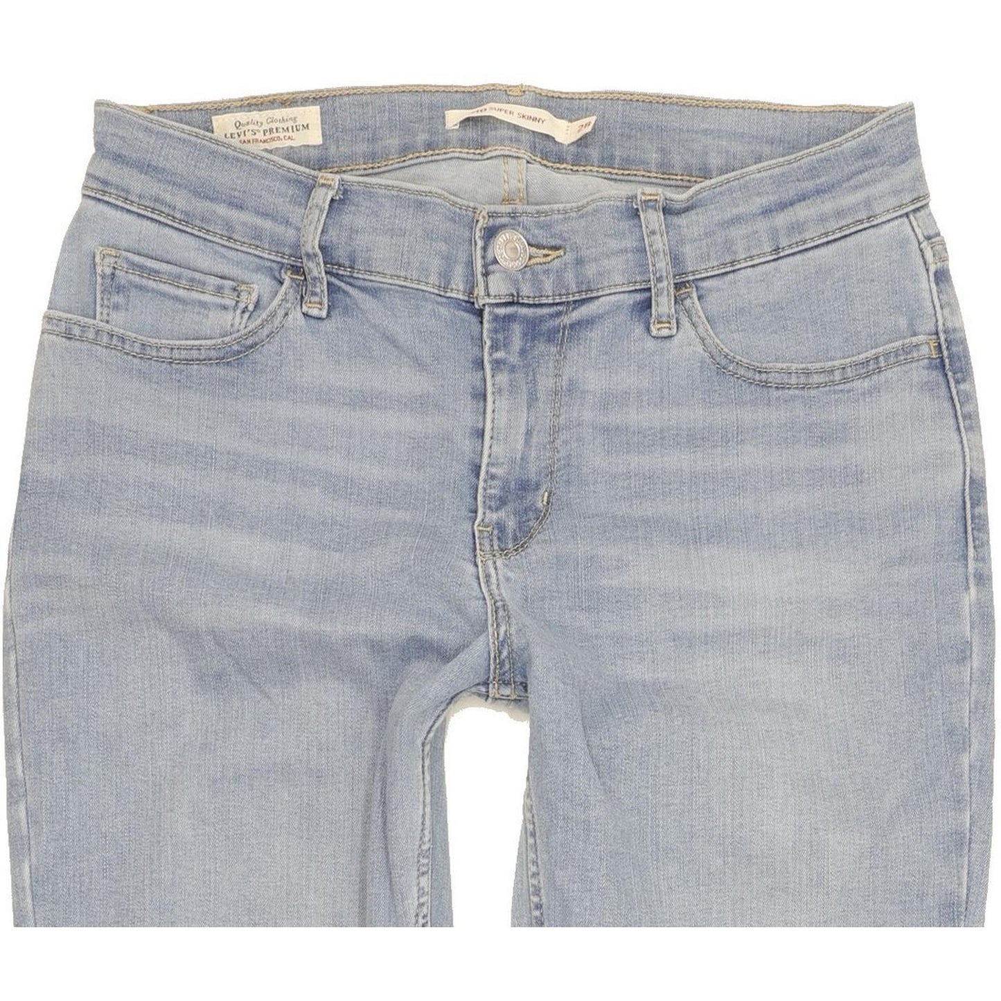 Levi's 710 Super Women Blue Skinny Slim Stretch Jeans W28 L30