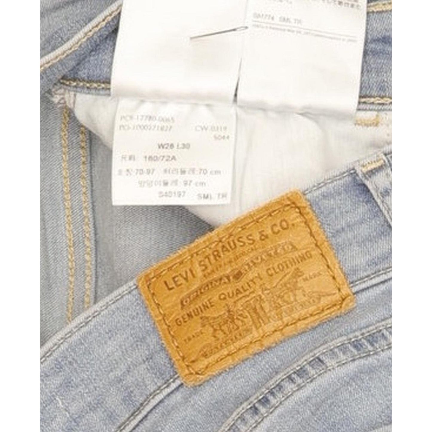 Levi's 710 Super Women Blue Skinny Slim Stretch Jeans W28 L30